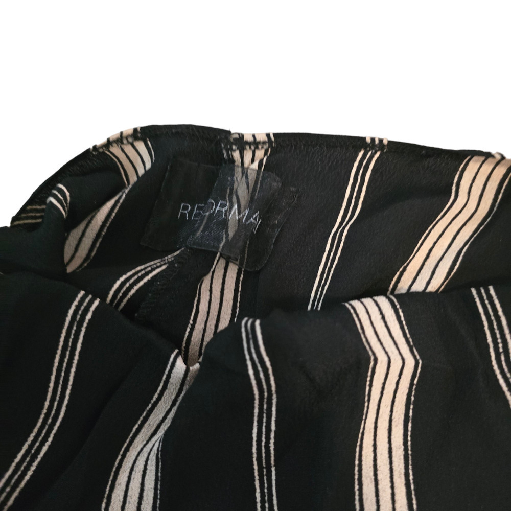 Reformation Sparrow black striped low back dress size xxs - Picture 5 of 8